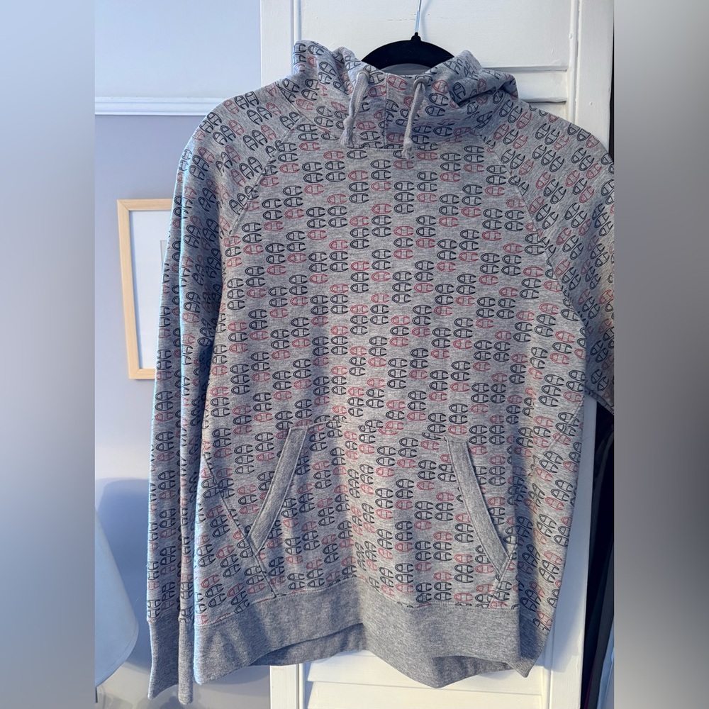 Champion Gray and Black Logo Hoodie